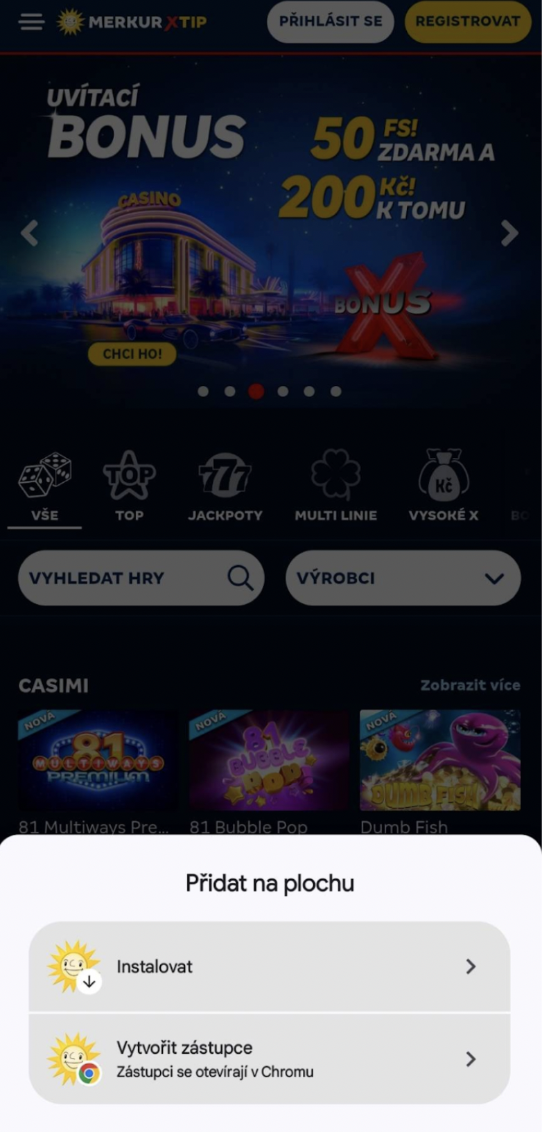 MerkurXtip mobilní aplikace pro iOS systém